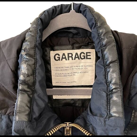 Garage Urban Bomber Jacket Blue Grunge Style M - Picture 5 of 6